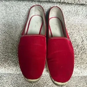 Giuseppe Zanotti Men’s Red Velvet Espadrilles Loafers Giuseppe Zanotti | Shoes | Giuseppe Zanotti Mens Red Velvet  main image 2